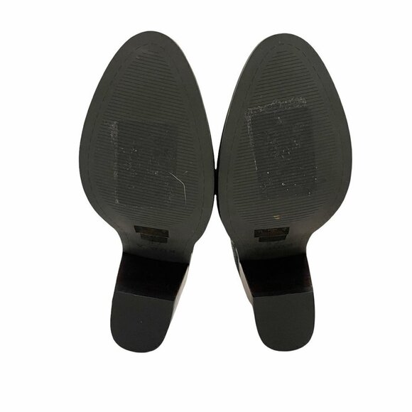 Kelsi Dagger Brooklyn Women's Woodland Black Leather Knit Booties Size 7.5 - Picture 12 of 12